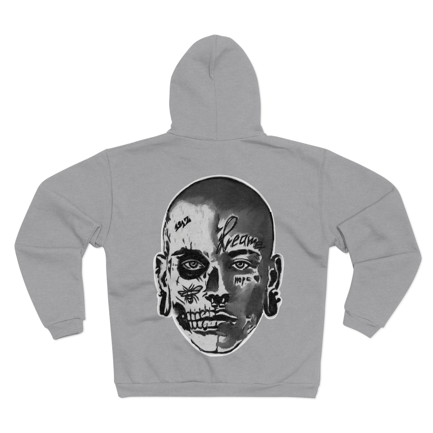 Skeleton Face Merch Zip Hoodie